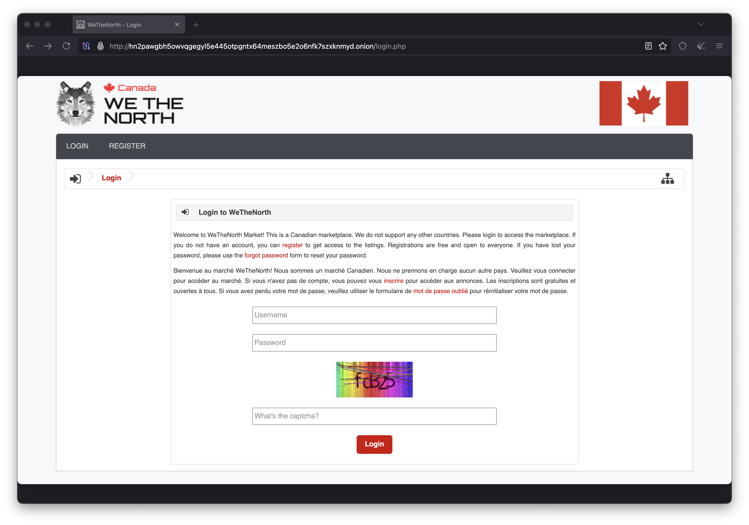 WeTheNorth secure login page with captcha verification and anti-phishing protection 2026